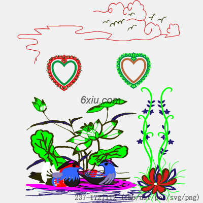 svg矢量绣花图下载