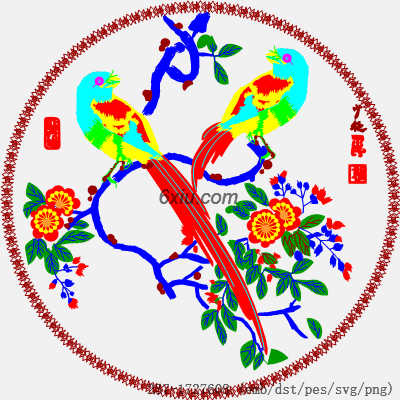 svg矢量绣花图下载