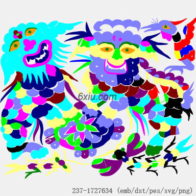 svg矢量绣花图下载