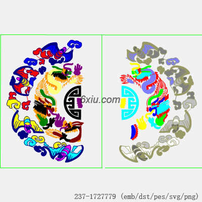 svg矢量绣花图下载