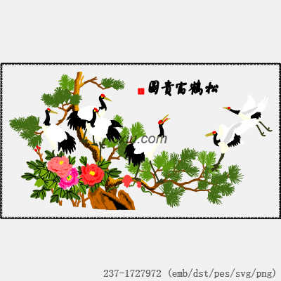 svg矢量绣花图下载