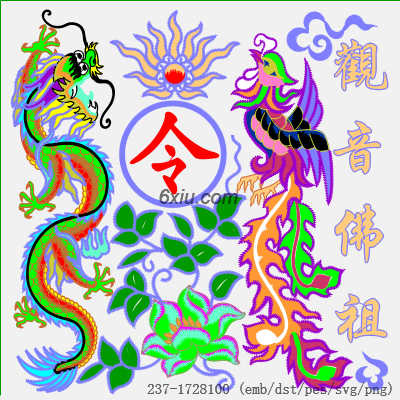 svg矢量绣花图下载