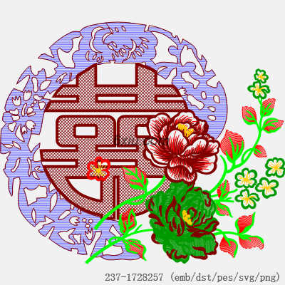 svg矢量绣花图下载