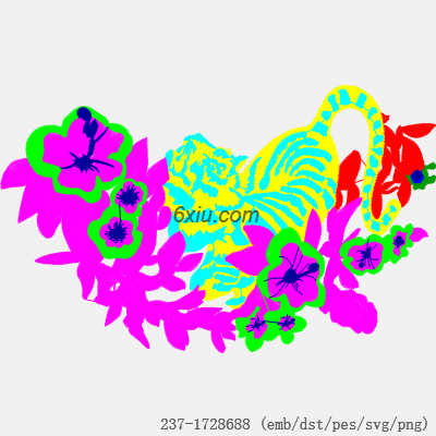 svg矢量绣花图下载
