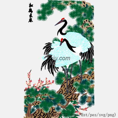 svg矢量绣花图下载