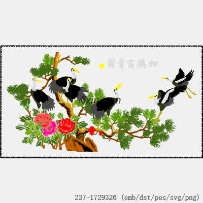 svg矢量绣花图下载