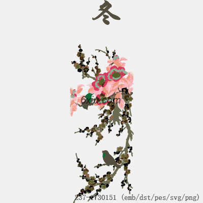 svg矢量绣花图下载