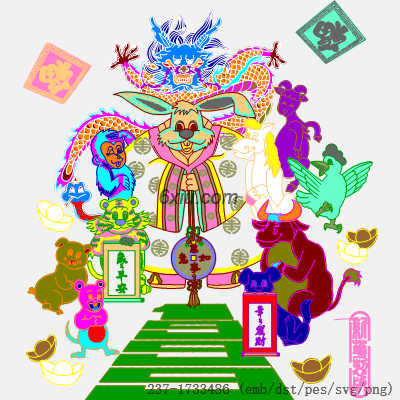 svg矢量绣花图下载