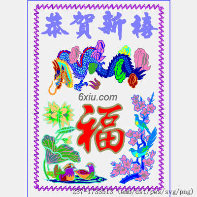 svg矢量绣花图下载