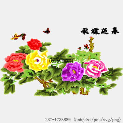 svg矢量绣花图下载