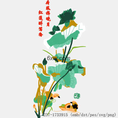 svg矢量绣花图下载