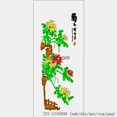 svg矢量绣花图下载