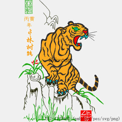 svg矢量绣花图下载