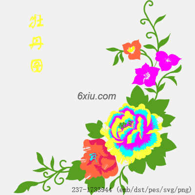 svg矢量绣花图下载
