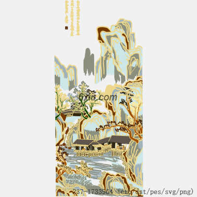 svg矢量绣花图下载