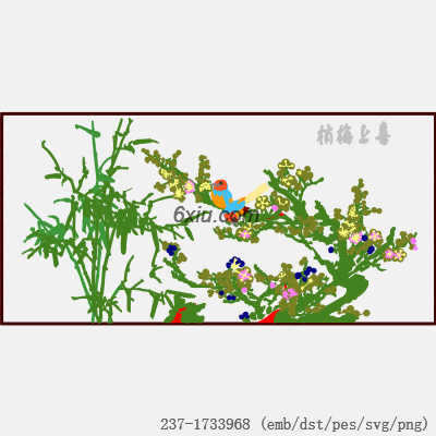 svg矢量绣花图下载