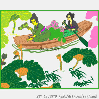 svg矢量绣花图下载
