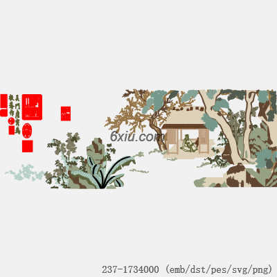 svg矢量绣花图下载