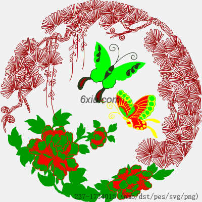 svg矢量绣花图下载