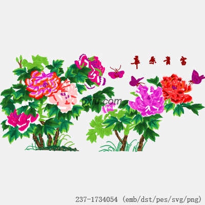 svg矢量绣花图下载