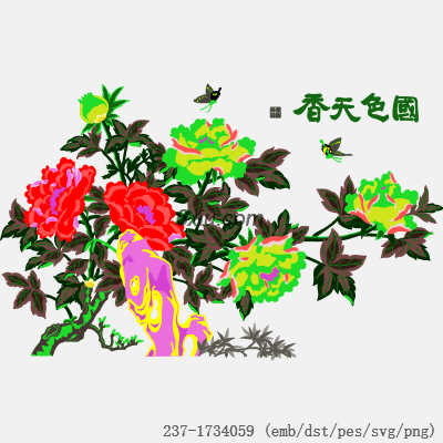 svg矢量绣花图下载