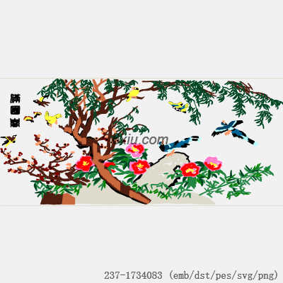 svg矢量绣花图下载