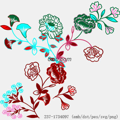 svg矢量绣花图下载