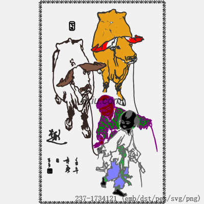 svg矢量绣花图下载
