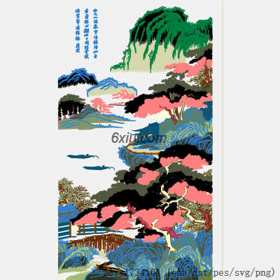 svg矢量绣花图下载