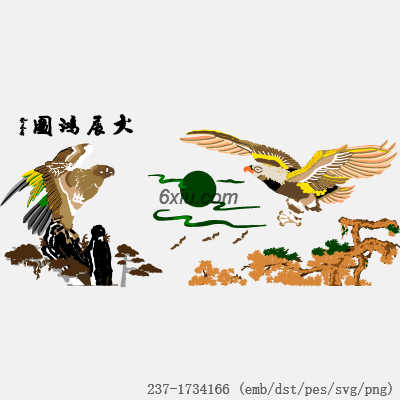 svg矢量绣花图下载
