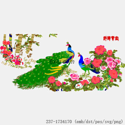 svg矢量绣花图下载