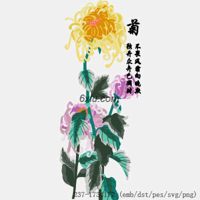 svg矢量绣花图下载
