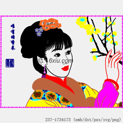 svg矢量绣花图下载