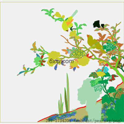 svg矢量绣花图下载
