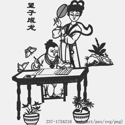 svg矢量绣花图下载