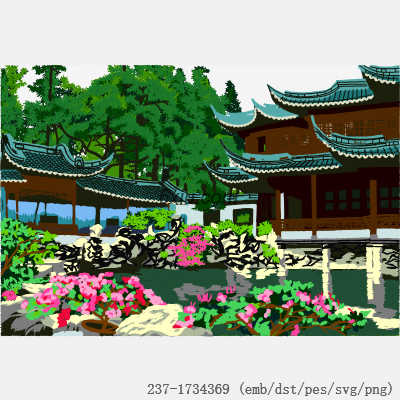svg矢量绣花图下载