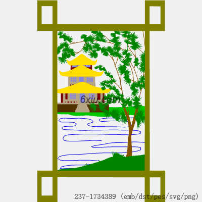 svg矢量绣花图下载