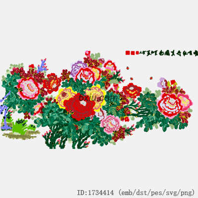 svg矢量绣花图下载