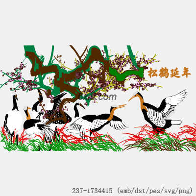 svg矢量绣花图下载