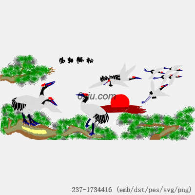 svg矢量绣花图下载