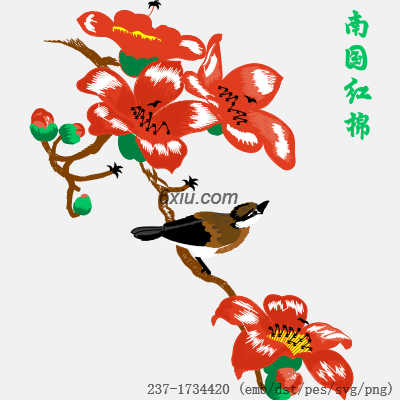svg矢量绣花图下载