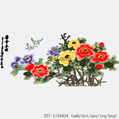 svg矢量绣花图下载