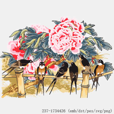 svg矢量绣花图下载