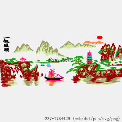 svg矢量绣花图下载