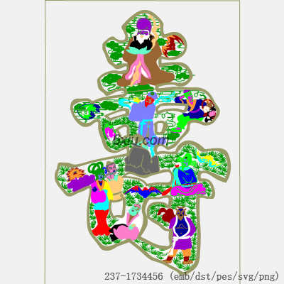 svg矢量绣花图下载