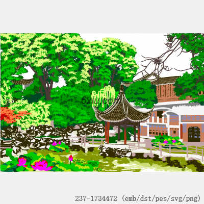 svg矢量绣花图下载