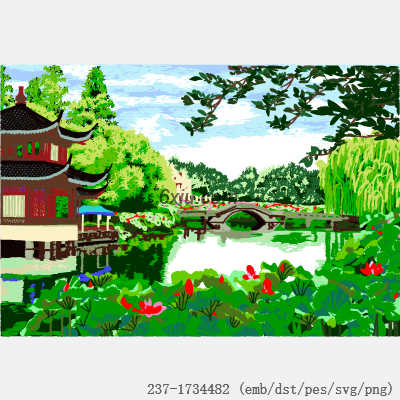 svg矢量绣花图下载