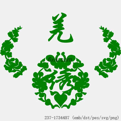 svg矢量绣花图下载
