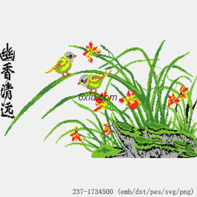 svg矢量绣花图下载