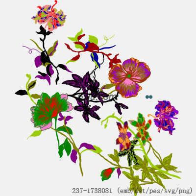 svg矢量绣花图下载